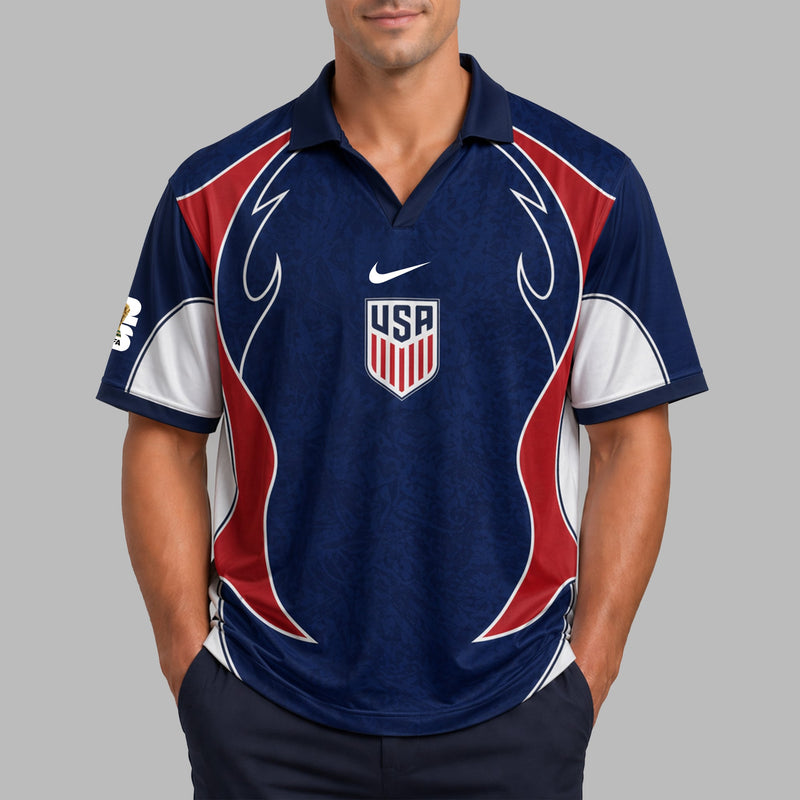United States World Cup 2026 Collar Soccer Jersey PVT01