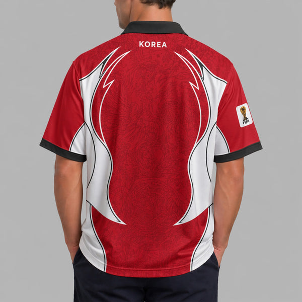 South Korea World Cup 2026 Collar Soccer Jersey PVT01