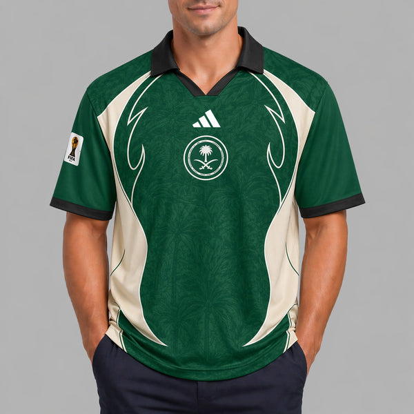 Saudi Arabia World Cup 2026 Collar Soccer Jersey PVT01