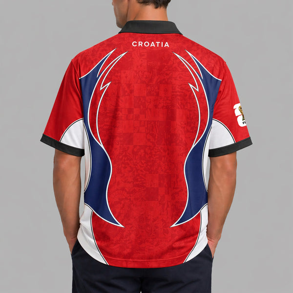 Croatia World Cup 2026 Collar Soccer Jersey PVT01