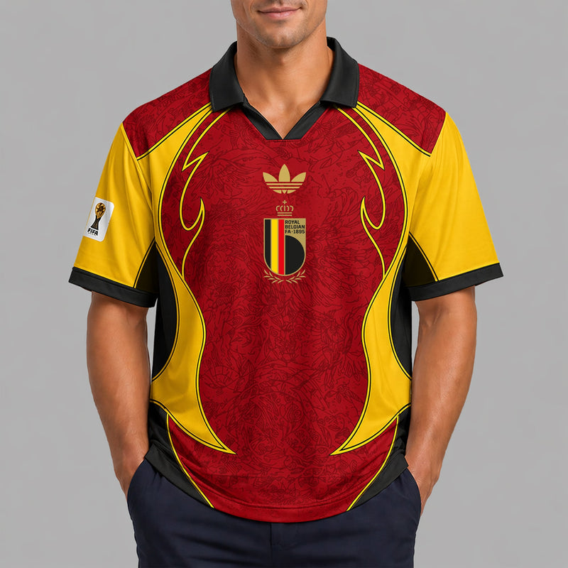 Belgium World Cup 2026 Collar Soccer Jersey PVT01