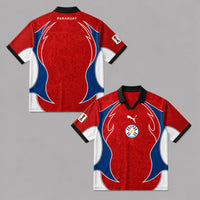 Paraguay World Cup 2026 Collar Soccer Jersey PVT01