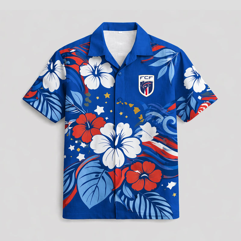 Cape Verde World Cup 2026 Floral Hawaiian Shirt PVT02