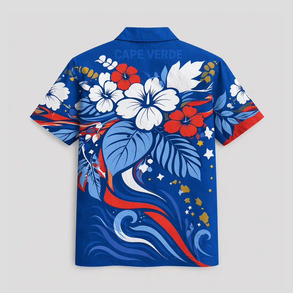 Cape Verde World Cup 2026 Floral Hawaiian Shirt PVT02