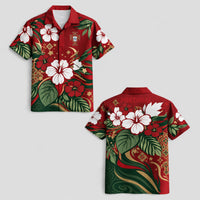Portugal World Cup 2026 Floral Hawaiian Shirt PVT02