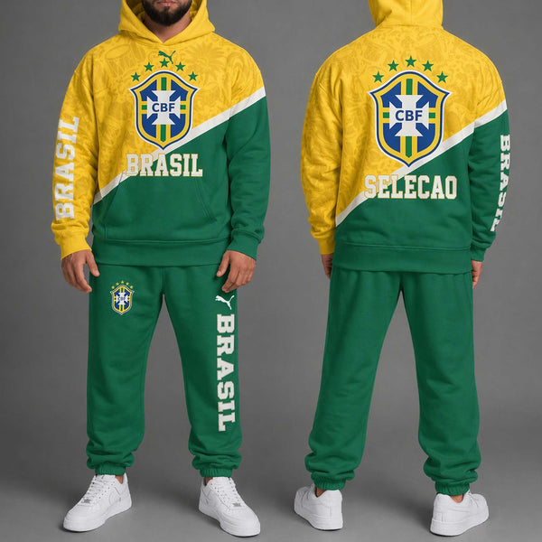 Brasil World Cup 2026 Hoodie Jogger Set PL001