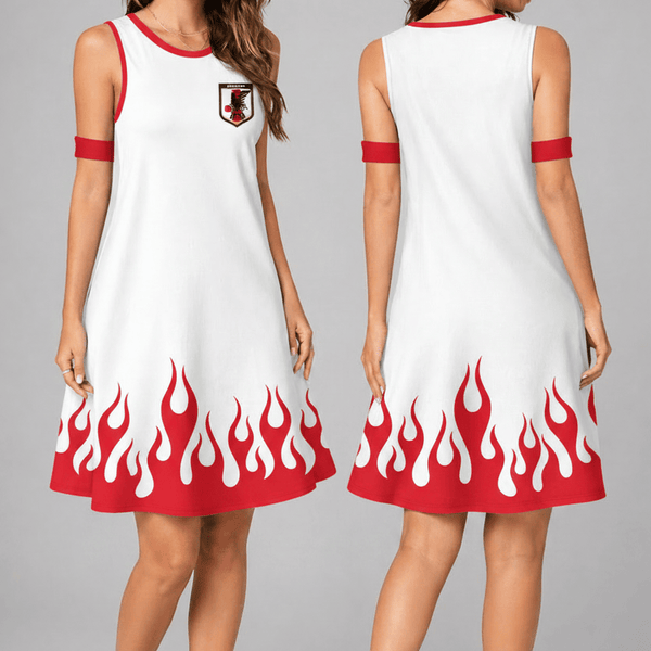 Japan World Cup 2026 Summer Dress Flame Dress
