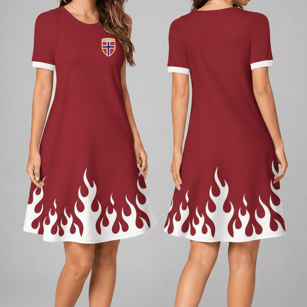 Norway World Cup 2026 Summer Dress Flame Dress