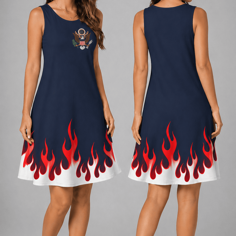 United States World Cup 2026 Summer Dress Flame Dress