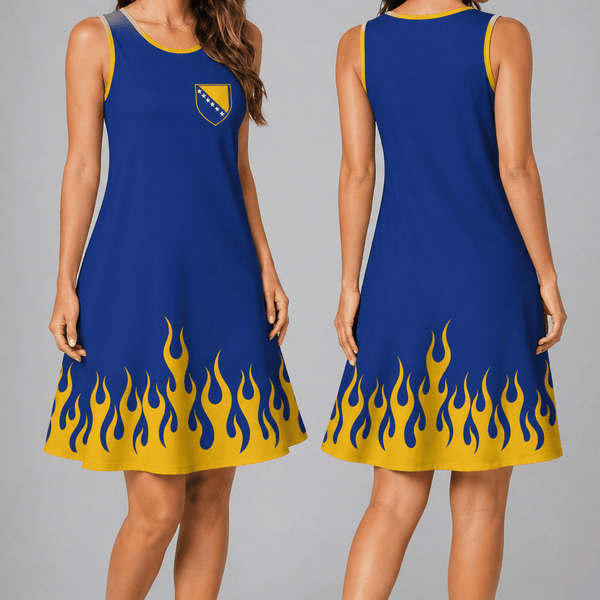 Bosnia and Herzegovina World Cup 2026 Summer Dress Flame Dress
