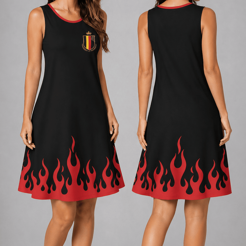 Belgium World Cup 2026 Summer Dress Flame Dress