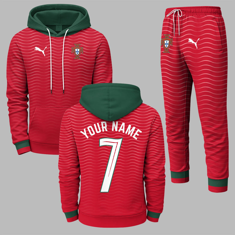 Portugal 2026 World Cup Home Hoodie Jogger Set PVT03