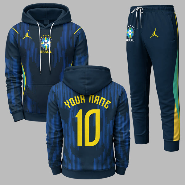 Brazil 2026 World Cup Away Hoodie Jogger Set PVT03