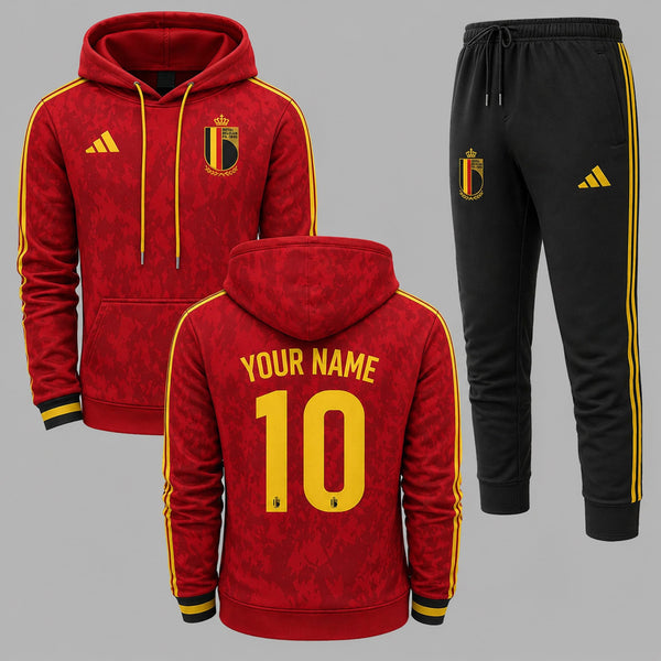 Belgium 2026 World Cup Home Hoodie Jogger Set PVT03