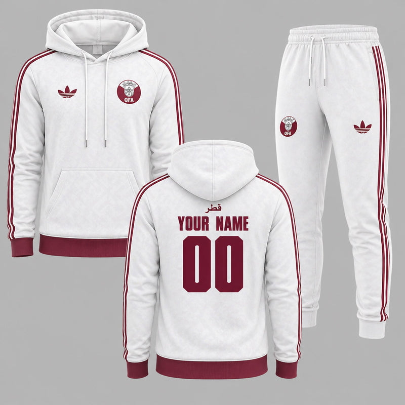 Qatar 2026 World Cup Away Hoodie Jogger Set PVT03