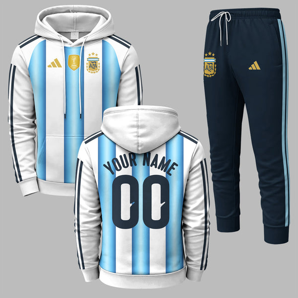 Argentina 2026 World Cup Home Hoodie Jogger Set PVT03