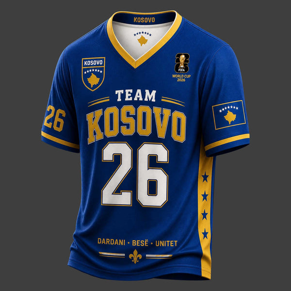 Kosovo World Cup 2026 V-Neck Jersey