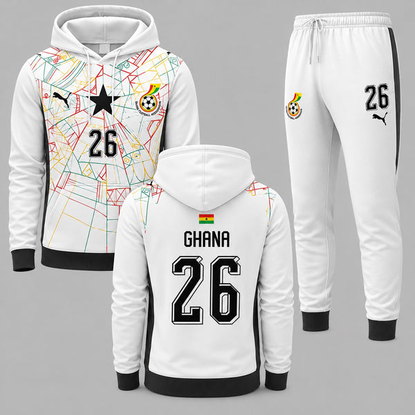 Ghana 2026 World Cup Home Hoodie Jogger Set PVT03