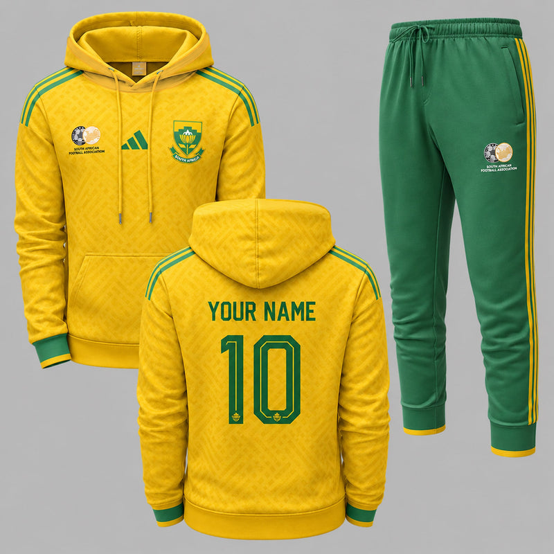 South Africa 2026 World Cup Home Hoodie Jogger Set PVT03
