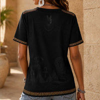 Egypt World Cup 2026 Heritage Women V-neck Shirt