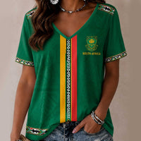 South Africa World Cup 2026 Heritage Women V-neck Shirt