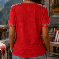 Austria World Cup 2026 Heritage Women V-neck Shirt