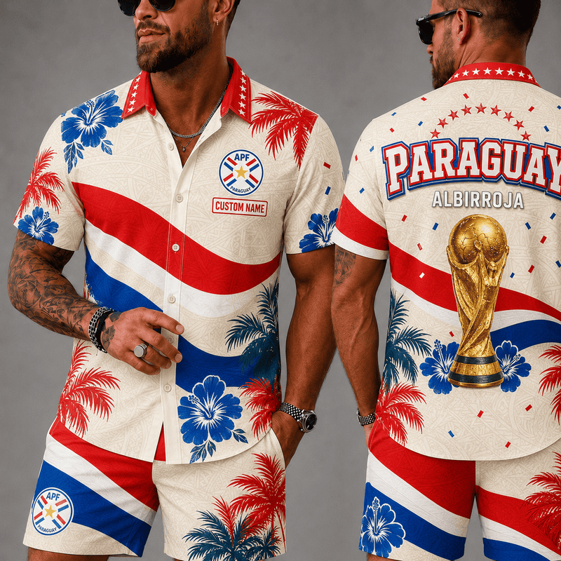 Paraguay WC 26 Hawaii Shorts Set