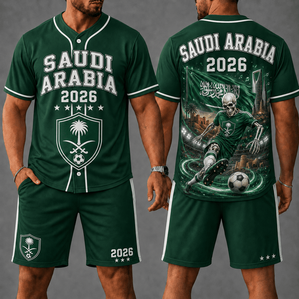 Saudi Arabia WC 26 Skull Jersey Shorts Set