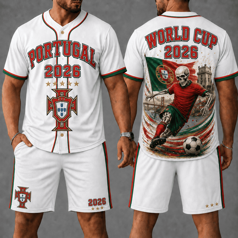 Portugal WC 26 Skull Jersey Shorts Set