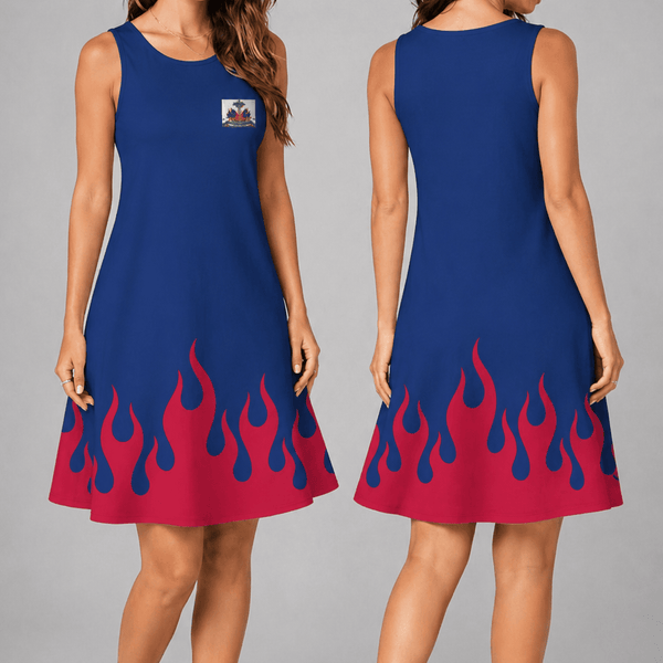 Haiti World Cup 2026 Summer Dress Flame Dress